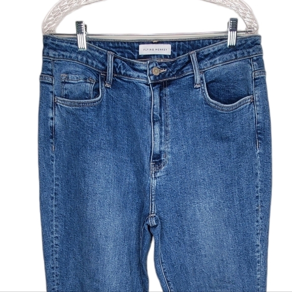 Flying Monkey High Rise Mom Jeans Size 31, Medium Blue Wash - Picture 4 of 6